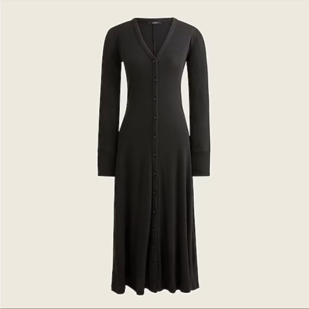 J. Crew Ribbed Button Front Knit Dress